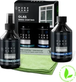 PURE NANO Glas - Nano Coating Voor 5 Jaar Heldere Ramen Met Minder Schoonmaakwerk - 250 Ml