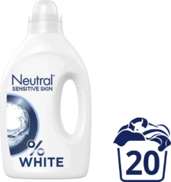 Neutral - Vloeibaar Wasmiddel - Witte Was - 1 Liter - 20 Wasbeurten