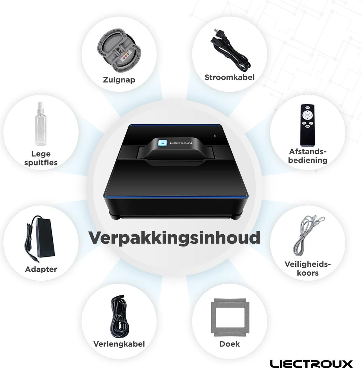 Liectroux® Robot Ruitenreiniger Met App Bediening – Ramen Wassen – Ramenwisser – Ramenwasser – Glasreiniger - Afbeelding 8