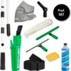 Unger All-IN-ONE Professionele Glasreinigingsset - Telescoopsteel 4m, Raamtrekker, Inwasser, Bucket+Riem, Glasdoek, Window Liquid. & Azella Spons