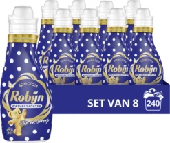 Robijn Specials Stip En Streep Wasverzachter - 8 X 30 Wasbeurten - Voordeelverpakking