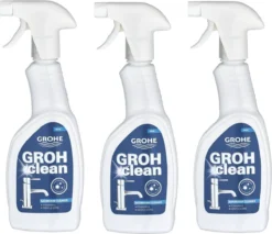 GROHE Grohclean Reiniger - 3x 500 Ml - Voor Badkamer/Keuken/Toilet - Voordeelverpakking - Schoonmaakmiddel