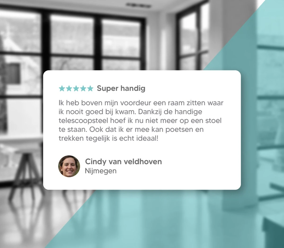 Johannes & Co Raamwisser Met Telescoopsteel 120cm Ruitenreiniger - Ramenwasser - Ramenwisser - Afbeelding 6