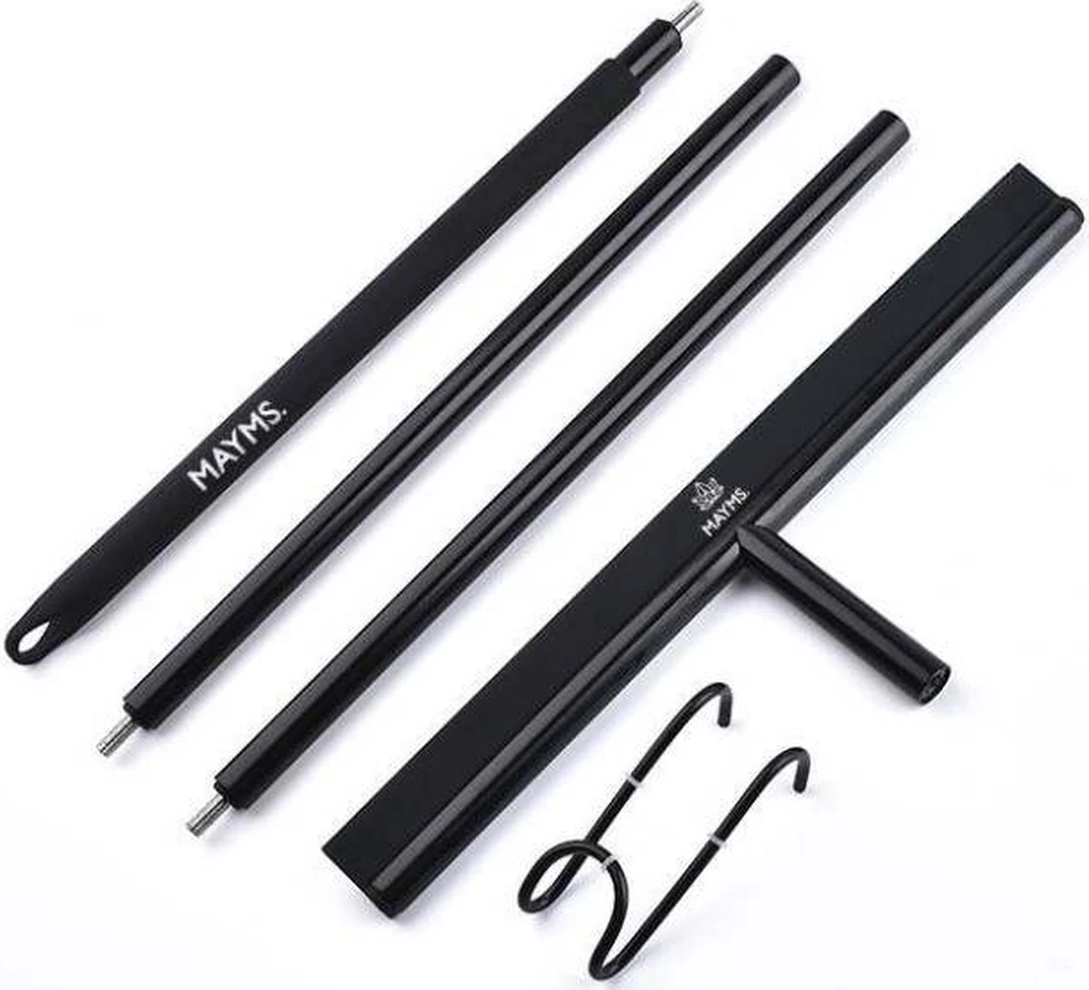 MAYMS® Vloerwisser Badkamer - Vloertrekker - Vloertrekker Met Steel - Floor Wiper - Aftrekker - RVS - Zwart - Design - Wisser - Vloerwisser Douche - Afbeelding 7