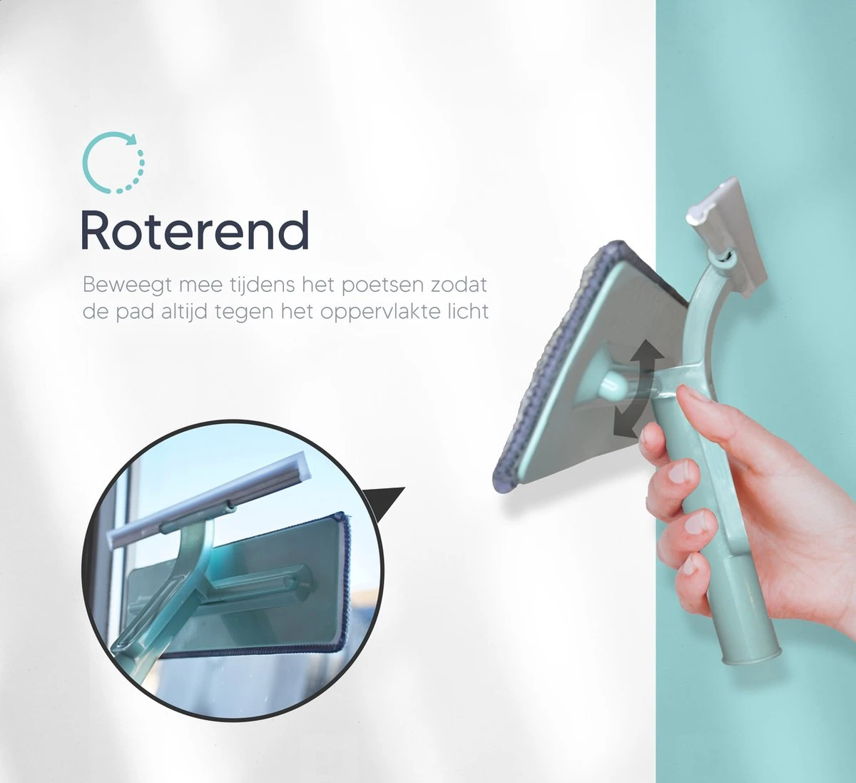 Johannes & Co Raamwisser Met Telescoopsteel 120cm Ruitenreiniger - Ramenwasser - Ramenwisser - Afbeelding 5