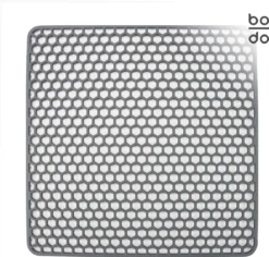 BODO Gootsteenmat Siliconen Donker Grijs - 34.5 X 34.5 Cm - Keuken Accessoires - Gootsteen Beschermer - Onderzetters Siliconen - Anti Kras