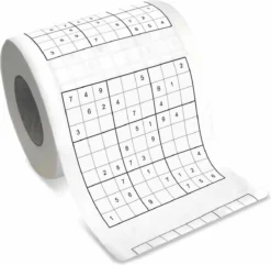 MikaMax Sudoku WC Papier - Sudoku - Iedervel Een Andere Sudoku - Toiletpapier - Puzzels - Puzzel