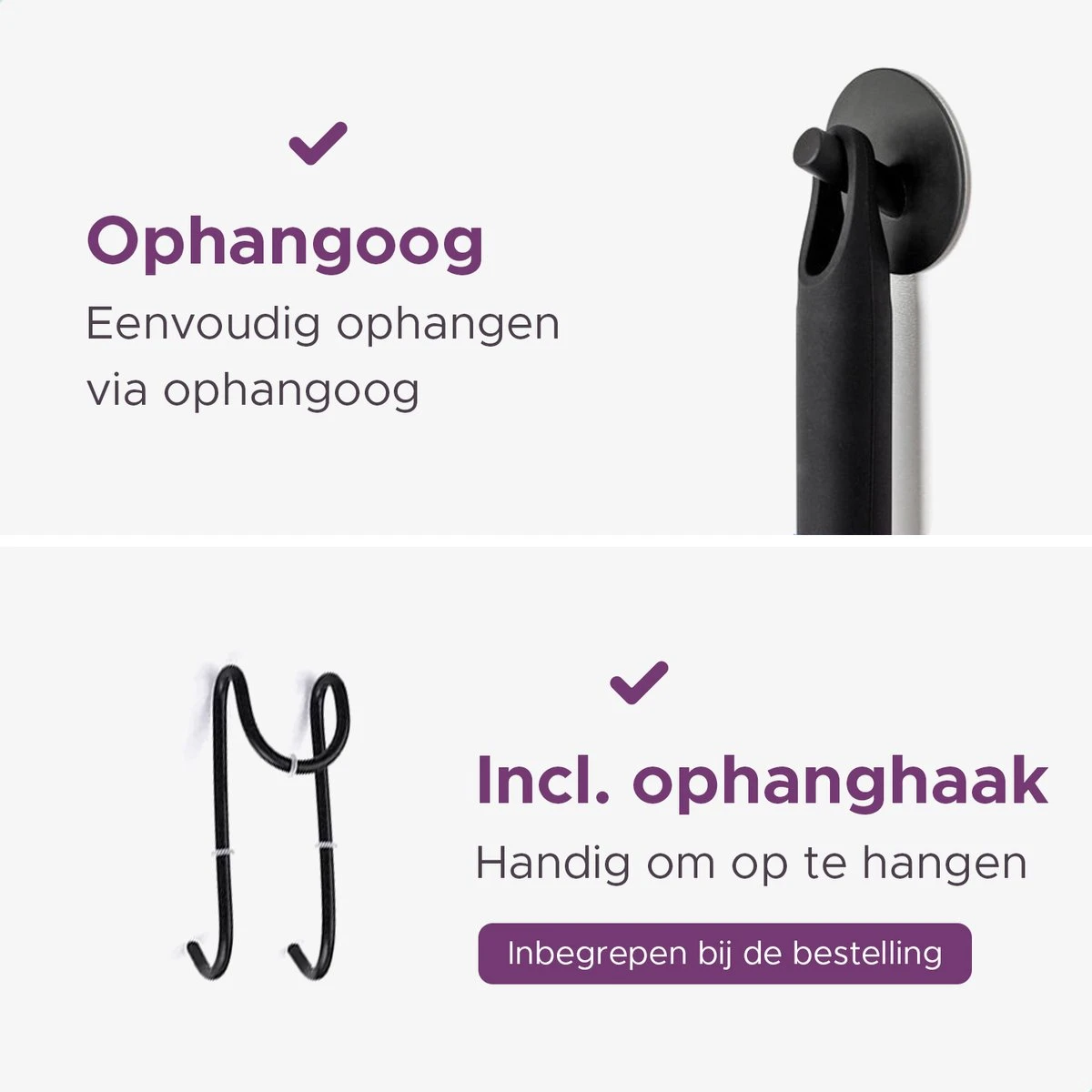 MAYMS® Vloerwisser Badkamer - Vloertrekker - Vloertrekker Met Steel - Floor Wiper - Aftrekker - RVS - Zwart - Design - Wisser - Vloerwisser Douche - Afbeelding 9