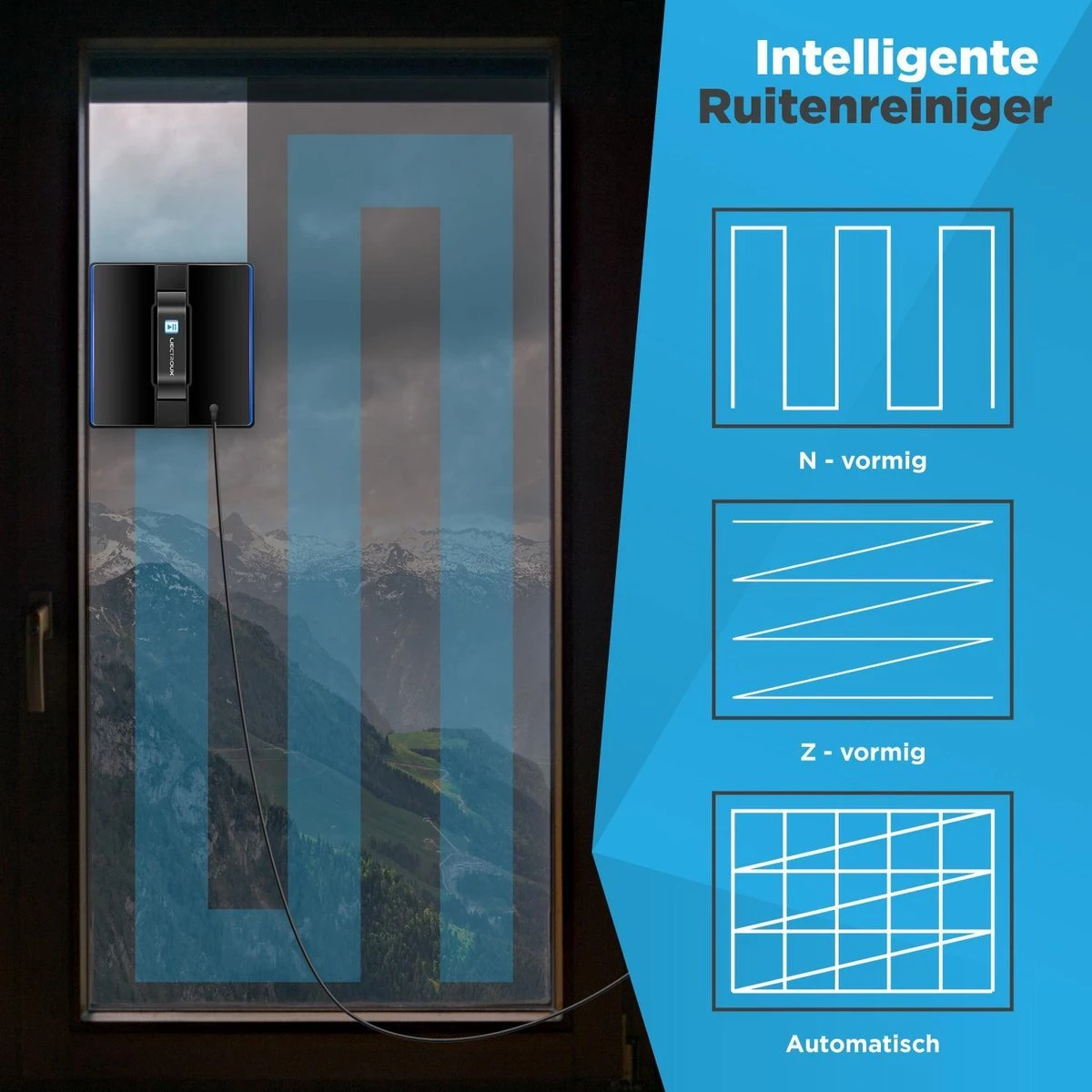 Liectroux® Robot Ruitenreiniger Met App Bediening – Ramen Wassen – Ramenwisser – Ramenwasser – Glasreiniger - Afbeelding 2