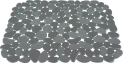 Merkloos Gootsteenmat - 40x30 Cm - Papillon Kiezels Grijs