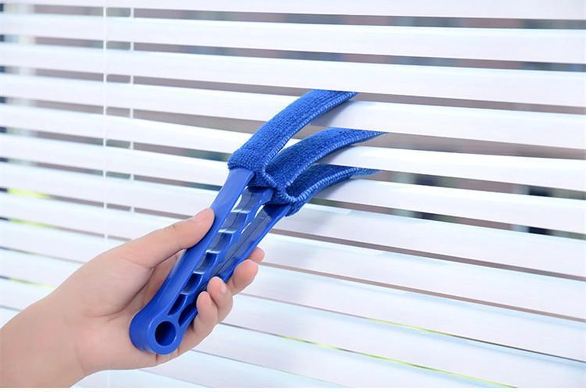 Multi-functionele Jaloezie Reiniger – Lamellen Borstel – Rooster Reiniger Blauw - Afbeelding 2