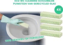 4x Puimsteen- Cleaningblock WC - Ontkalken Zonder CHEMIE - Enkel Geschikt Voor Porselein !!