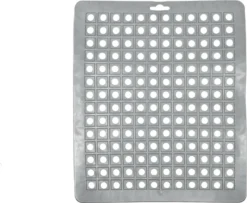 Merkloos Gootsteenmat PVC Vierkant Grijs 28 Cm