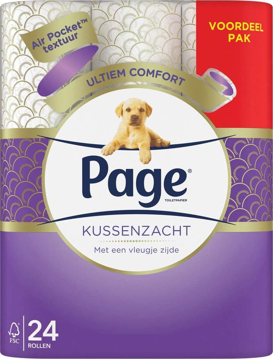 Page Toiletpapier - Kussenzacht Wc Papier - Voordeelverpakking - 24 Rollen - Afbeelding 2