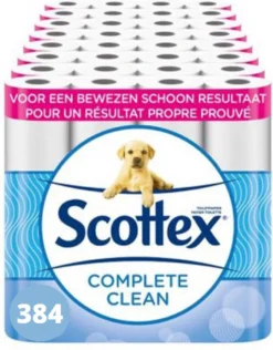 Scottex Toiletpapier - Compleet Schoon - Voordeelverpakking 384 Rollen