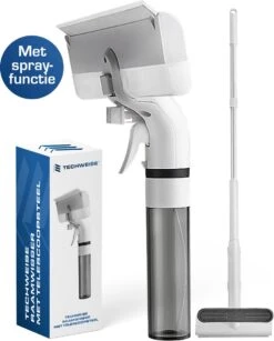 4-in-1 Raamwisser Met Telescoopsteel En Spray-functie - 110cm - Ramenwasser - Ramenwisser