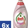Dreft Clean & Care Afwasmiddel - Rose & Satin - 6 X 383 Ml